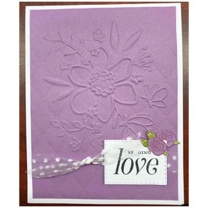 Handmade Purple Floral Love Greeting Card